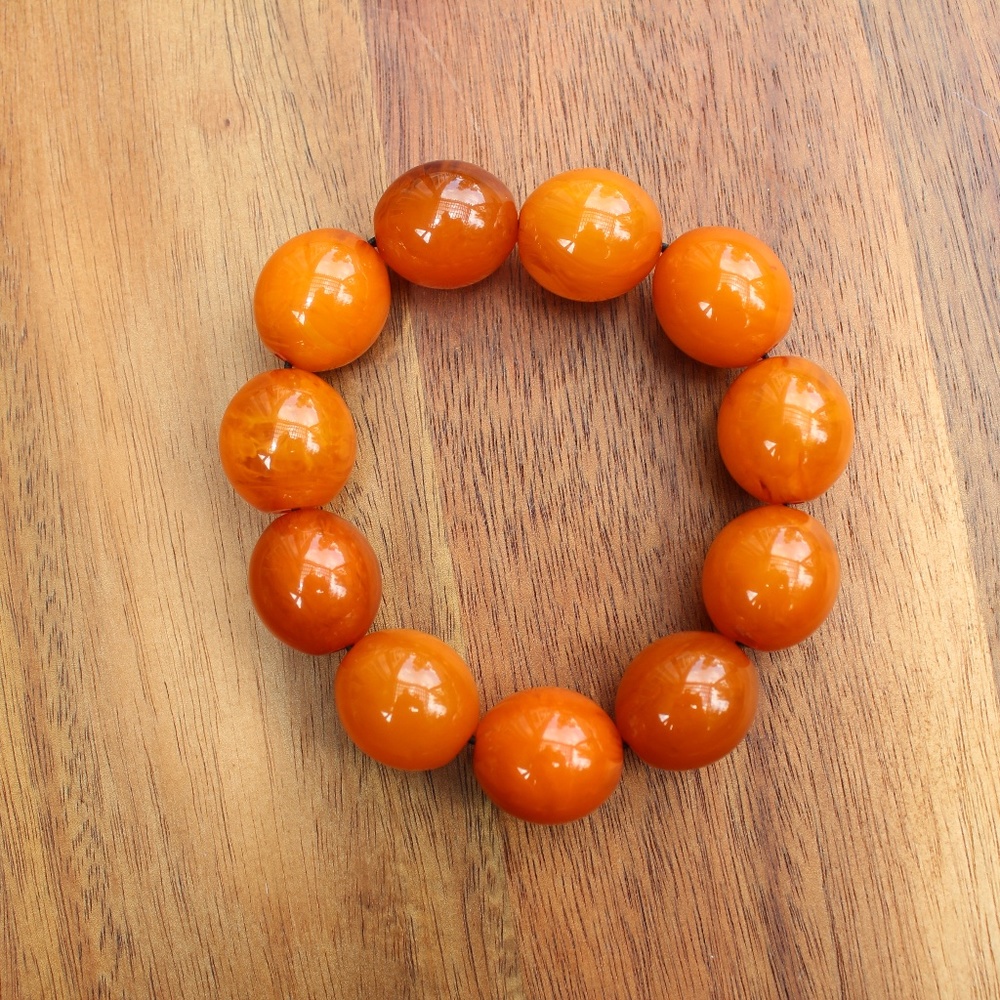 Burnt Orange Stone Bracelet